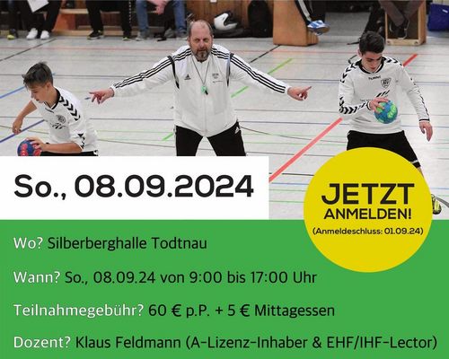Trainer-Fortbildung beim TV Todtnau mit Klaus Feldmann 